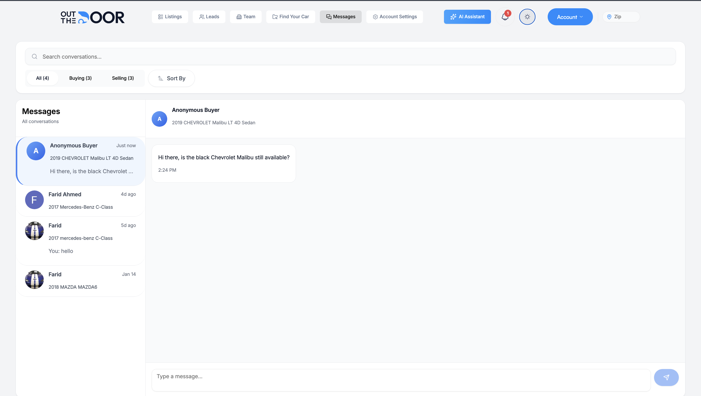 Unified messaging inbox